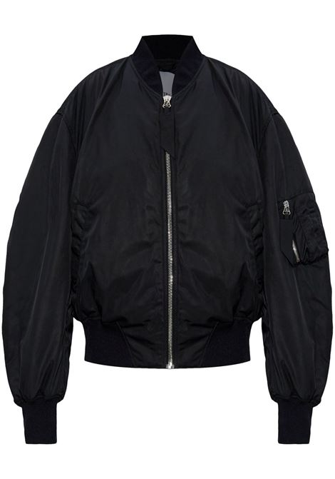 Black zip-up bomber jacket The attico - women THE ATTICO | 250WCB00070PLL001AA100